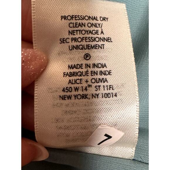 Alice + Olivia Clyde Sage Embellished Western Shift Dress - Size 6 NWT - Picture 7 of 9